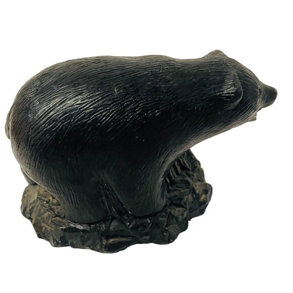 A Wolf Original Hand Made In Canada Bear Sculpture 4 1/2" x 3 1/2" - Picture 2 of 8